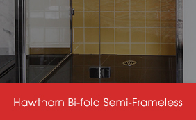 Semi-Frameless Hawthorn Bi-Fold Screens