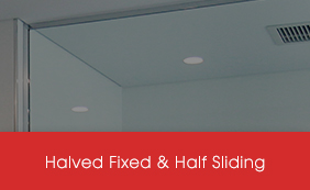 Semi-Frameless Half Fixed and Half Sliding Screens
